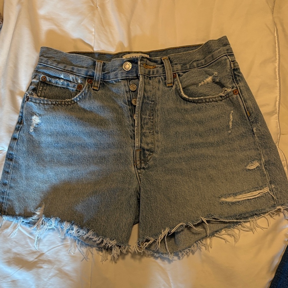 Agolde Parker Long denim shorts